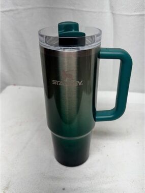 Stanley Teal Green Stainless 40 ounce Travel Mug with Handle
